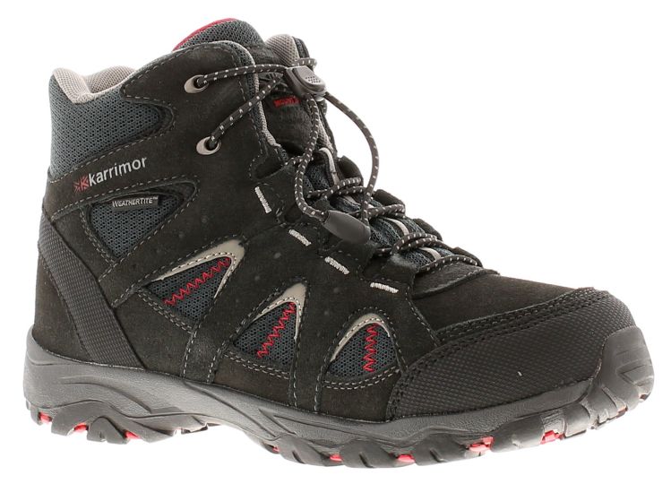 Karrimor Bodmin Mid Kids 2 Wt Black Boys Boots Wynsors