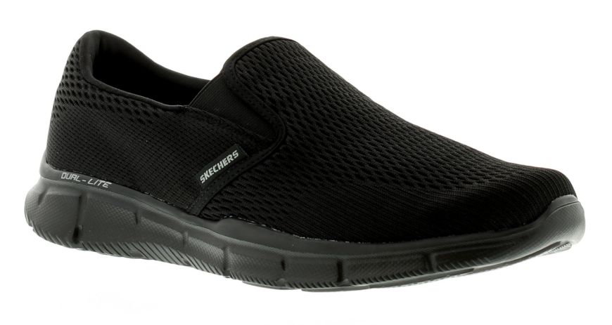 Skechers Equaliser Double P Black Mens Trainers Wynsors