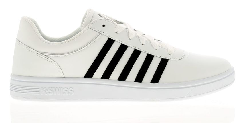 K Swiss Court Cheswick White Black Mens Trainers Wynsors