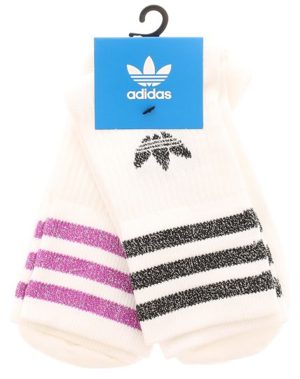 Adidas Originals Mid Cut Glitter Sock White Accessories Wynsors