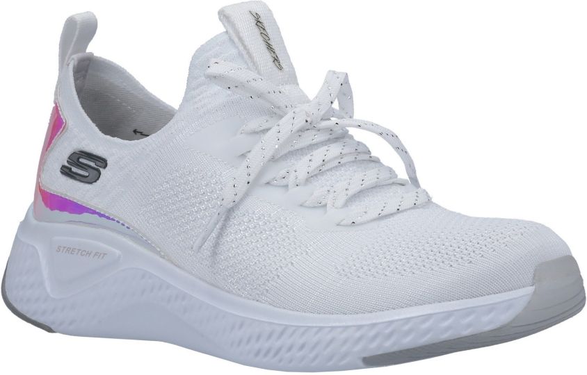 Skechers Solar Fuse Gravity White Silver Women S Trainers Wynsors