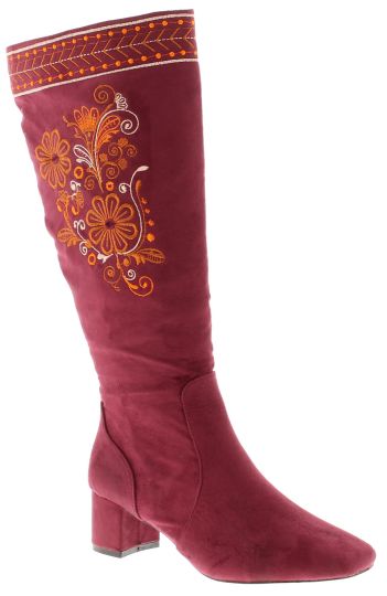 Wynsors Embroidered Boot Burgundy Women S Boots Wynsors