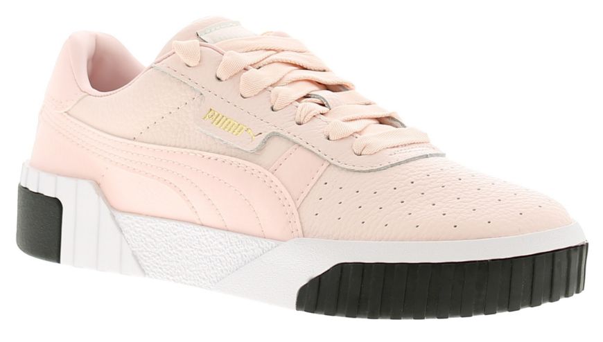 Puma cali white and pink trainers hotsell