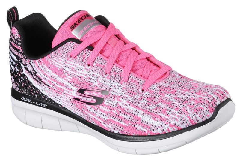 Skechers Synergy 2.0 Hot Pink Black Womens Trainers Wynsors