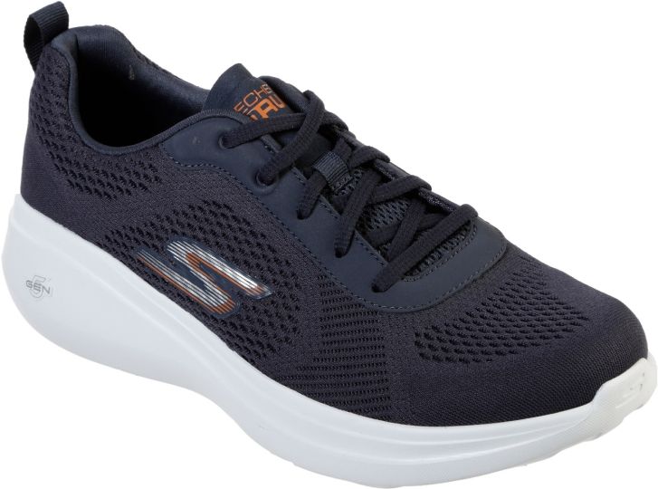 Skechers Go Run Fast Navy White Mens Trainers Wynsors