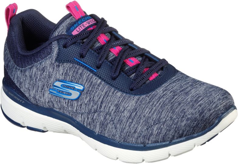 Skechers Flex Appeal 3.0 Se Navy Pink Blue Women S Trainers Wynsors