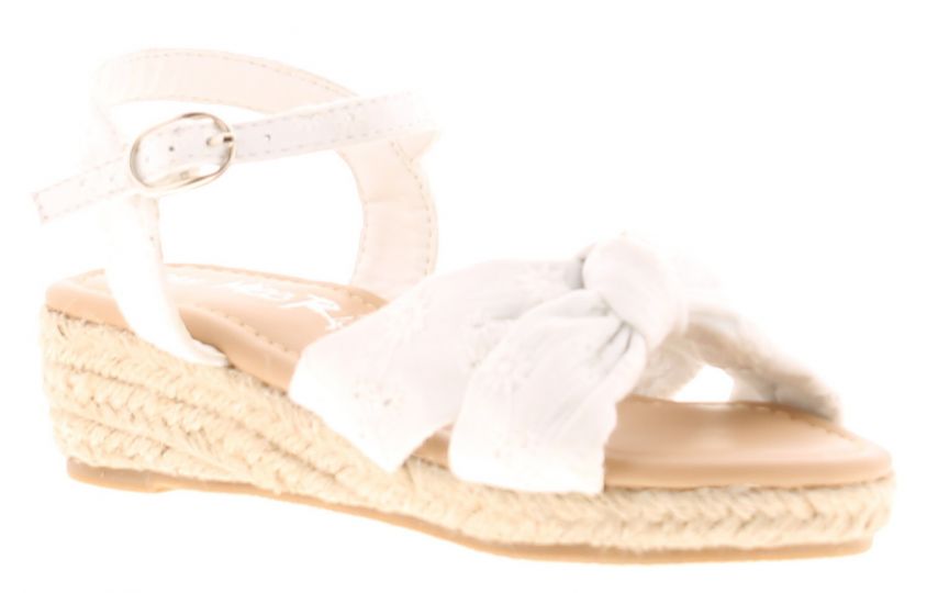 Girls white best sale wedge sandals