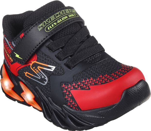 Skechers Slights:Flex-Glowblt Red | Boys' Trainers | Wynsors