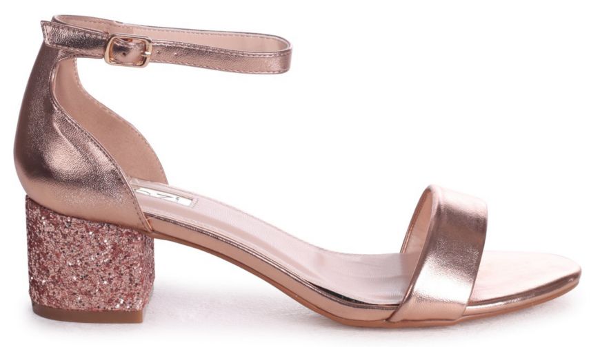 linzi rose gold heels