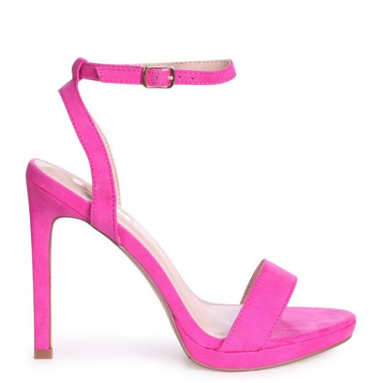 hot pink barely there heels