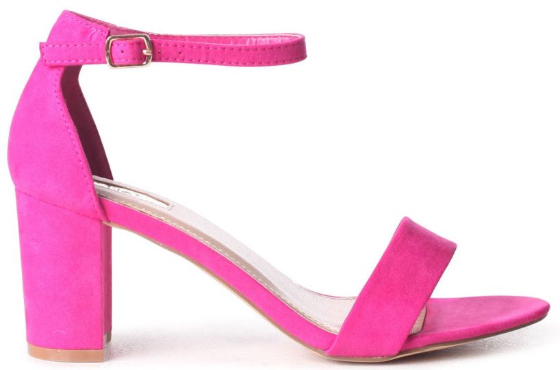 Hot pink suede online sandals