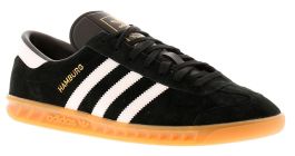 Mens adidas cheap black hamburg trainers